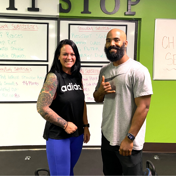 Weight loss client Leah